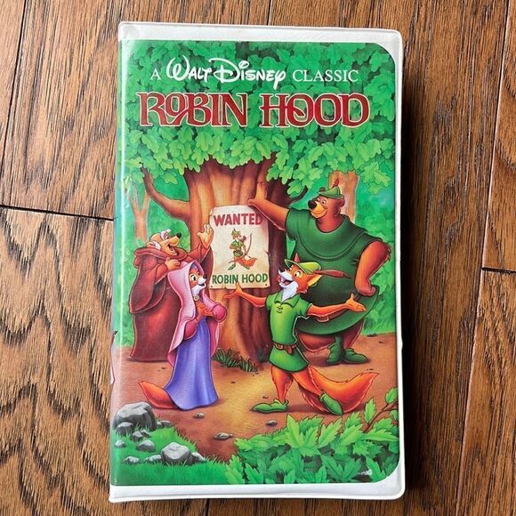 🔥Host Pick🔥 Black diamond Disney Classic Robin Hood VHS Tape. - Picture 1 of 6